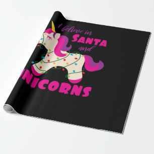 I believe in Santa and unicorns Wrapping Paper