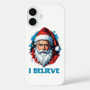 I Believe in Santa Claus Graffiti Style Design iPhone 16 Case