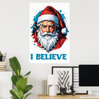 I Believe in Santa Claus Graffiti Style Design