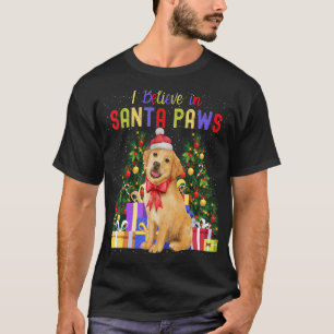 I Believe In Santa Paws Cute Christmas Labrador T-Shirt