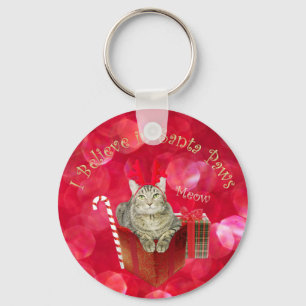 I Believe in Santa Paws Keychain