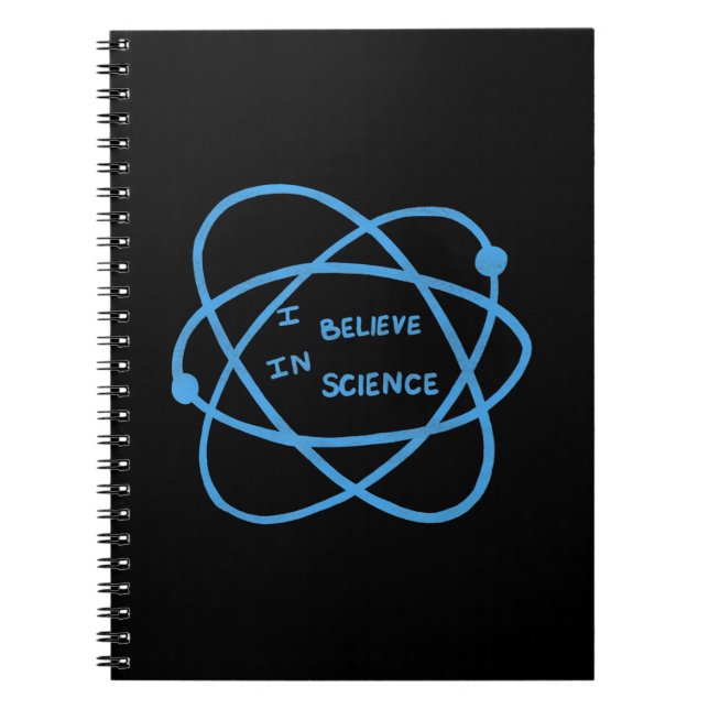 I Believe In Science Teacher Biology Chemistry Notebook (Front)
