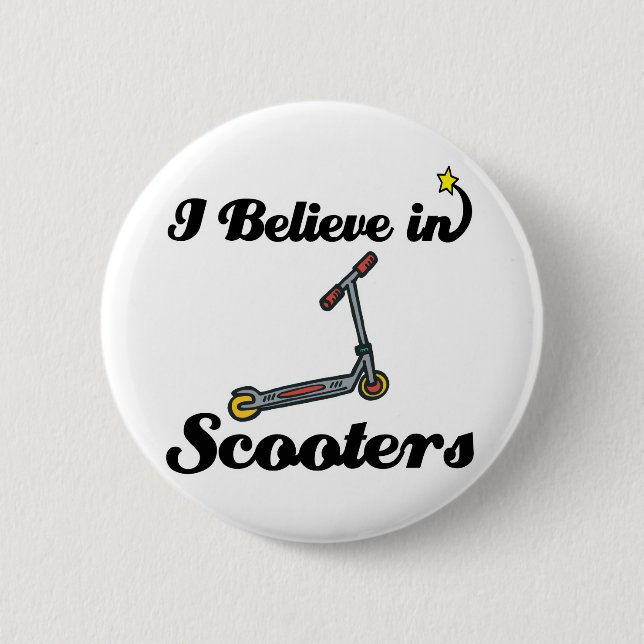 i believe in scooters 2 inch round button (Front)