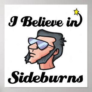 i believe in sideburns poster
