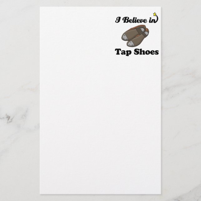 i believe in tap shoes stationery (Front)