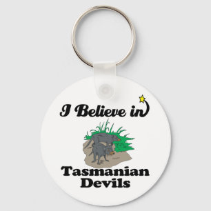i believe in tasmanian devils keychain