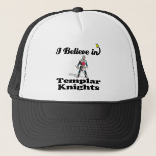 i believe in templar knights trucker hat