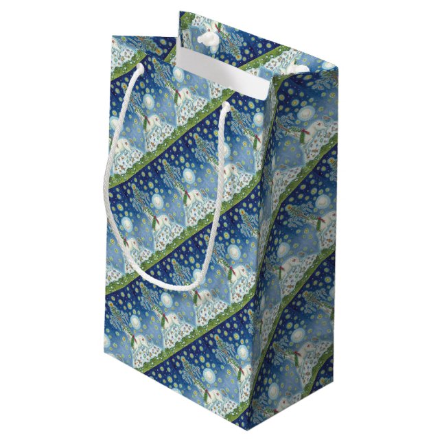 I Believe In The Christmas Unicorn GIFT BAG (Back Angled)
