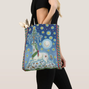 I BELIEVE IN THE CHRISTMAS UNICORN TOTE BAG