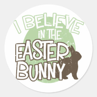 I Believe in the Easter Bunny Classic Round Sticker