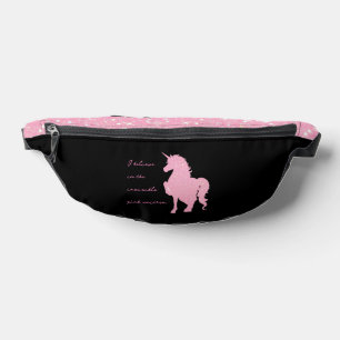 I believe in the invisible pink unicorn. fanny pack