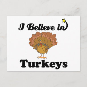 i believe in turkeys postcard