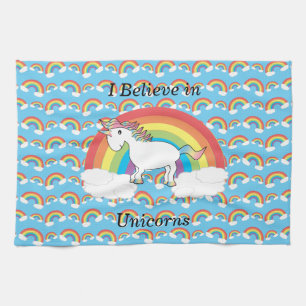 I believe in unicorns kitchen towel