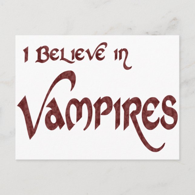 I Believe In Vampires Postcard (Front)
