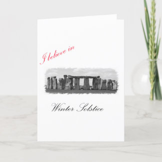 I believe in Winter Solstice Holiday Card