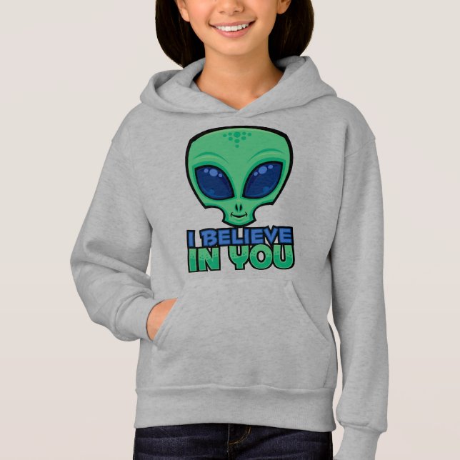 I Believe In You Friendly Cartoon Alien (Front)