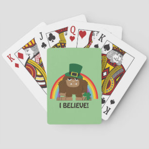 I Believe! Leprechaun Bigfoot Playing Cards