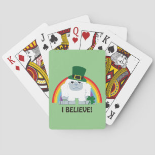 I Believe! Leprechaun Yeti Playing Cards