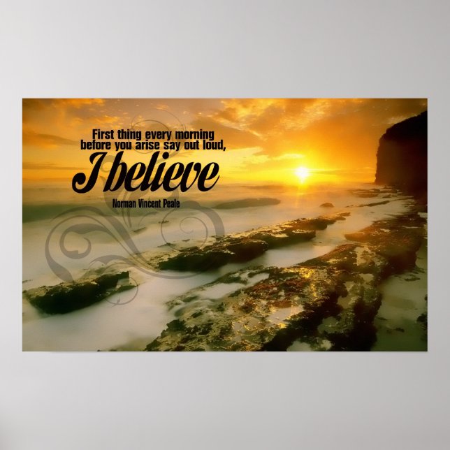 I Believe Motivational Poster (Front)