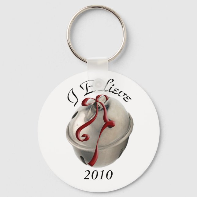 I Believe Reindeer Bell Keychain (Front)