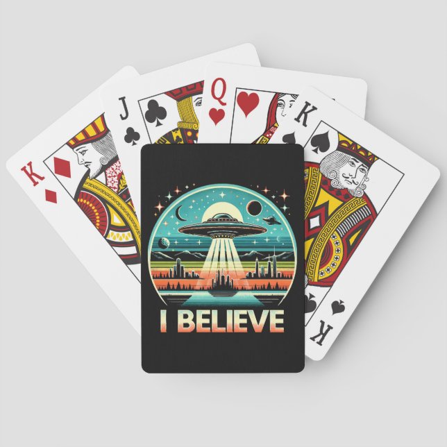 I believe - UFO Playing Cards (Back)