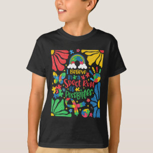 I Belive In A Spectrum Of Possibilities Autism Bow T-Shirt