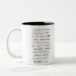 I Belong (right handed coffee mug) Two-Tone Coffee Mug