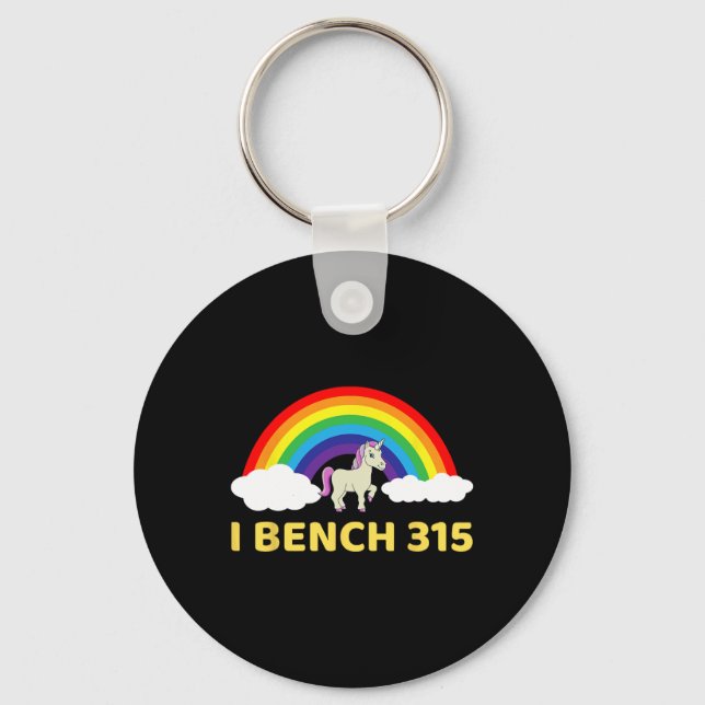 I Bench 315 Bench Press 315 Lb Club Bodybuilding S Keychain (Front)