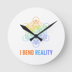 I Bend Reality – Sacred Geometry Energy Design Round Clock