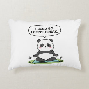 “I Bend So I Don’t Break” panda design Accent Pillow