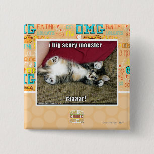 I big scary monster 2 inch square button
