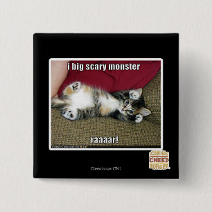 I big scary monster 2 inch square button