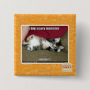 I big scary monster 2 inch square button