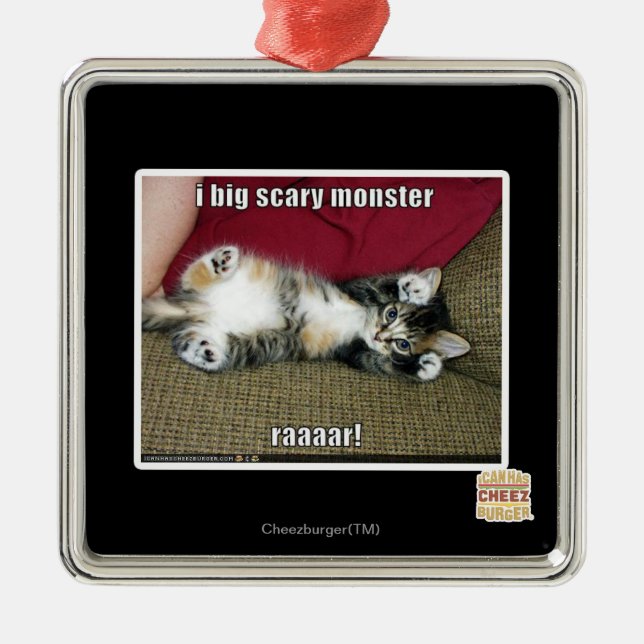I big scary monster metal ornament (Front)