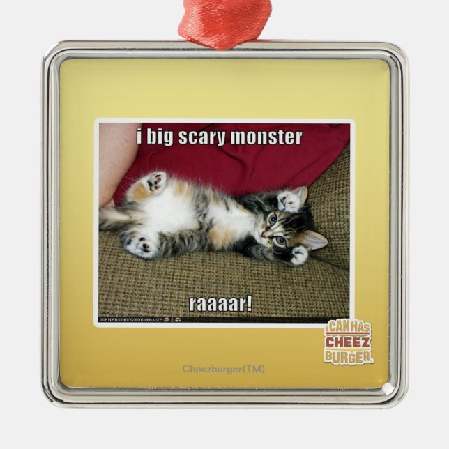 I big scary monster metal ornament (Front)