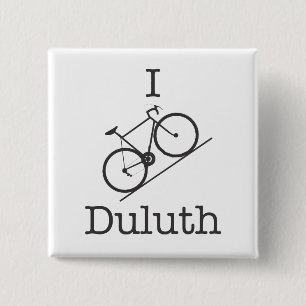 I Bike Duluth 2 Inch Square Button