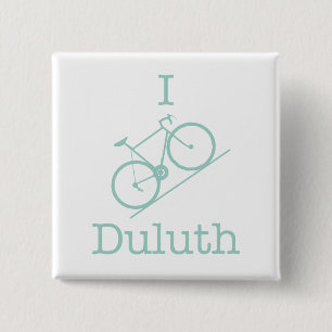 I Bike Duluth 2 Inch Square Button