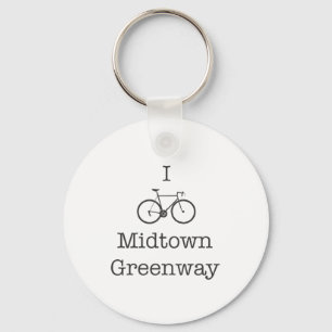 I Bike Midtown Greenway Keychain