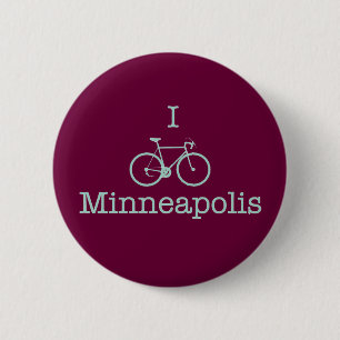 I Bike Minneapolis 2 Inch Round Button