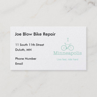 I Bike Minneapolis Appointment Card