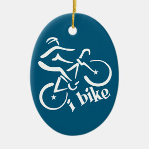 I BIKE ornament, customize Ceramic Ornament