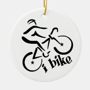 I BIKE ornament, customize Ceramic Ornament