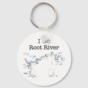 I Bike Root River Keychain