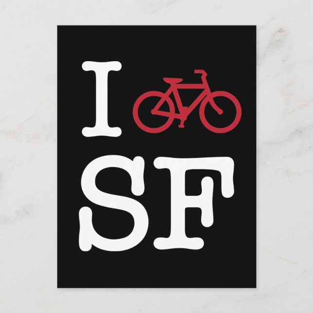 I bike SF (custom SF biking) Postcard (Front)
