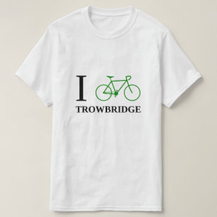 I Bike TROWBRIDGE (Green Bicycle Icon) T-Shirt
