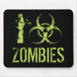 I Biohazard Zombies Mouse Pad