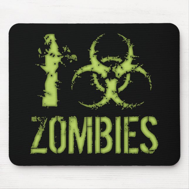 I Biohazard Zombies Mouse Pad (Front)