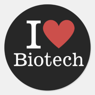 I ❤️ Biotech for Students/Faculty CUSTOM Classic Round Sticker