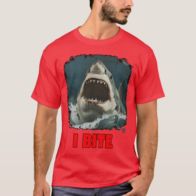 I BITE funny T-Shirt (Front)