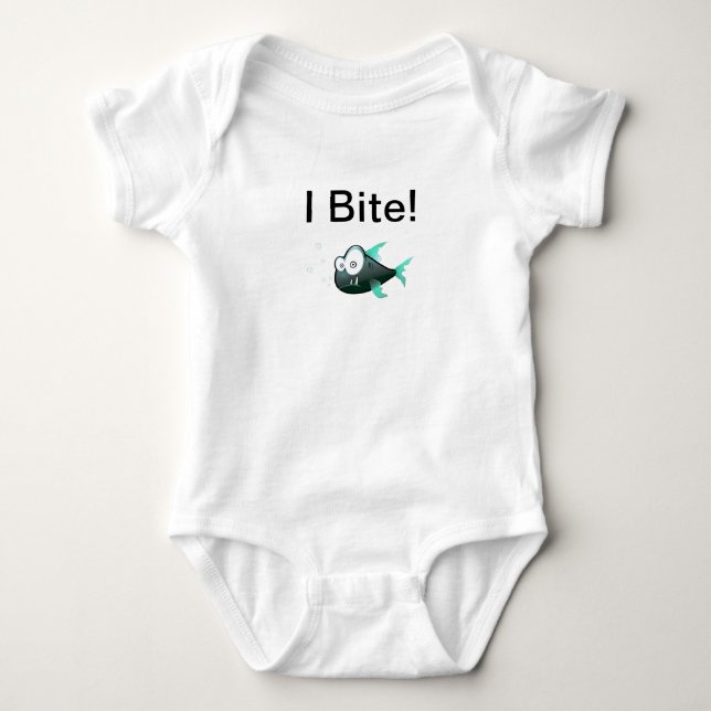 I Bite infant tee pirahna (Front)